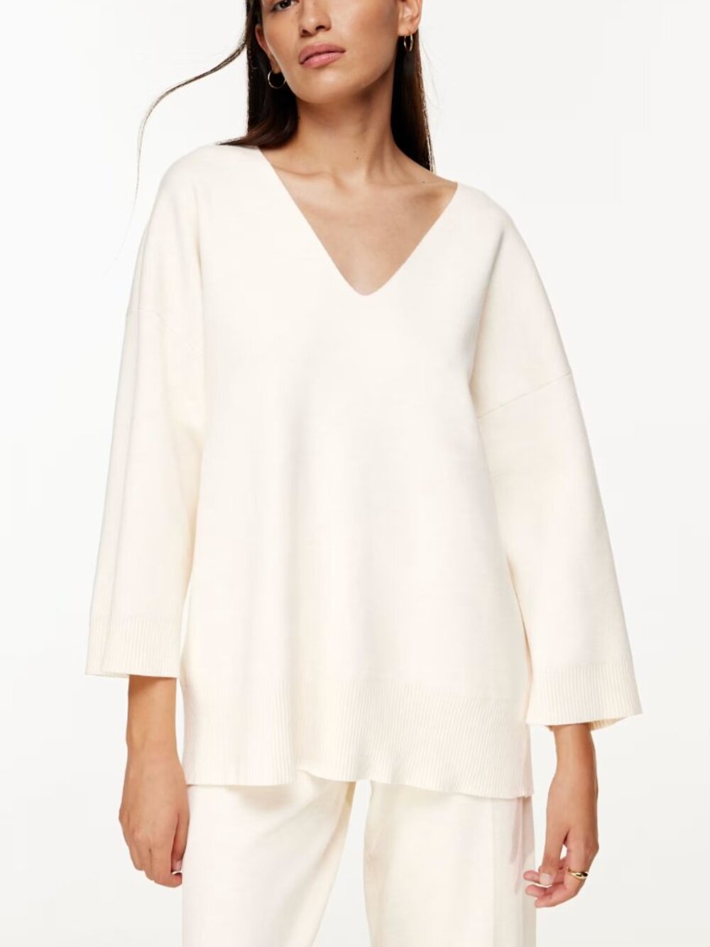 Aritzia Wilfred Free Souvenir Sweater in Heather Birch